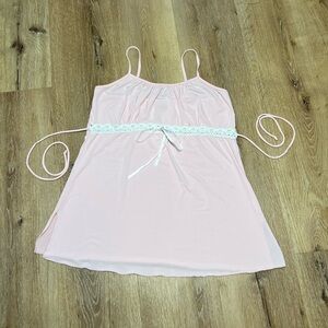 Pink Babydoll Tie Top